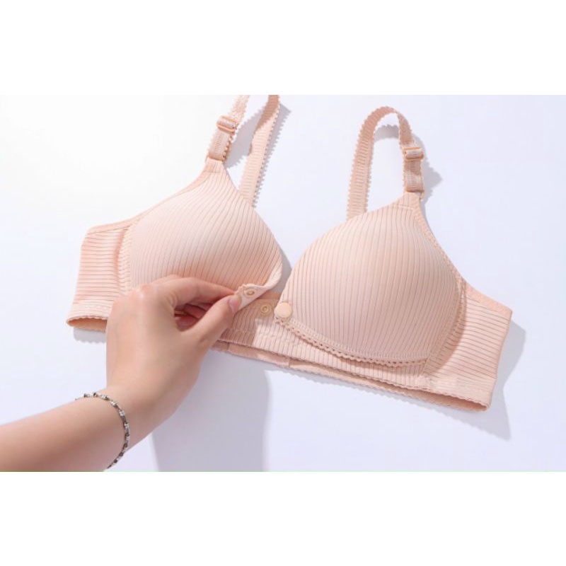 Áo ngực bầu sau sinh nâng ngực chống chảy sệ cúc bấm giữa Mẫu Mới