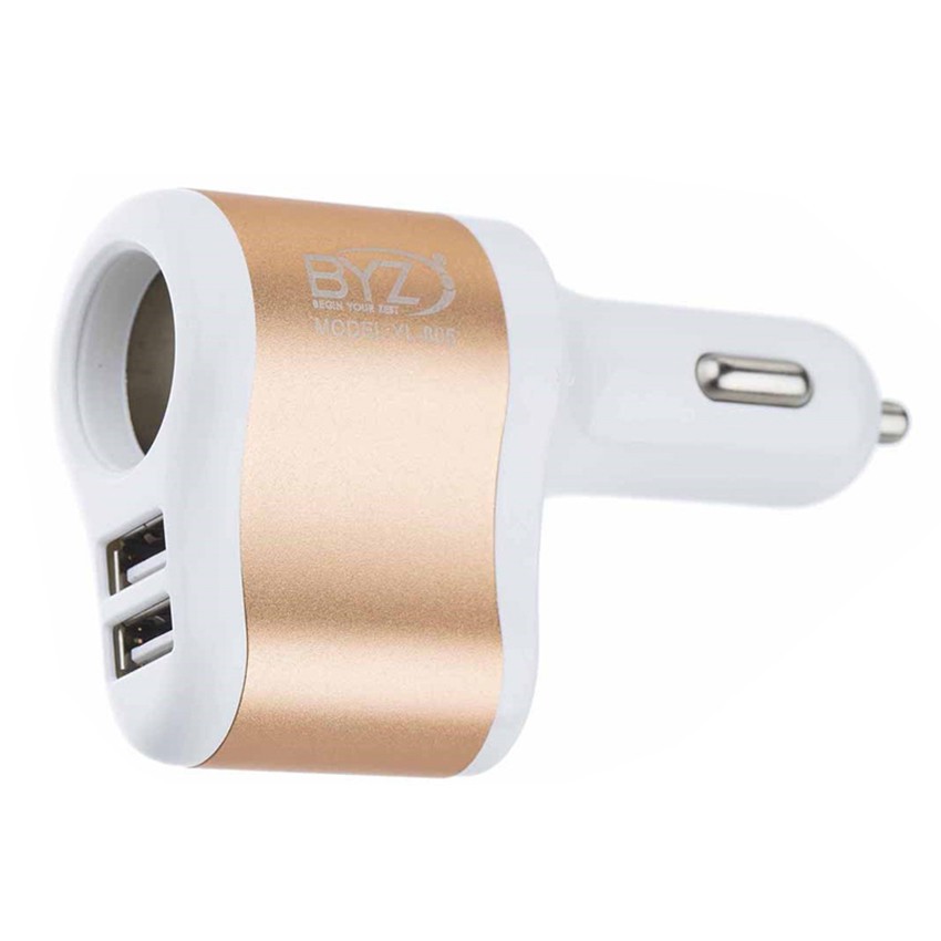 Tẩu sạc ô tô 2 cổng usb + 1 cổng tẩu sạc BYZ YL-805 |shopee. Vn\mockhoa55