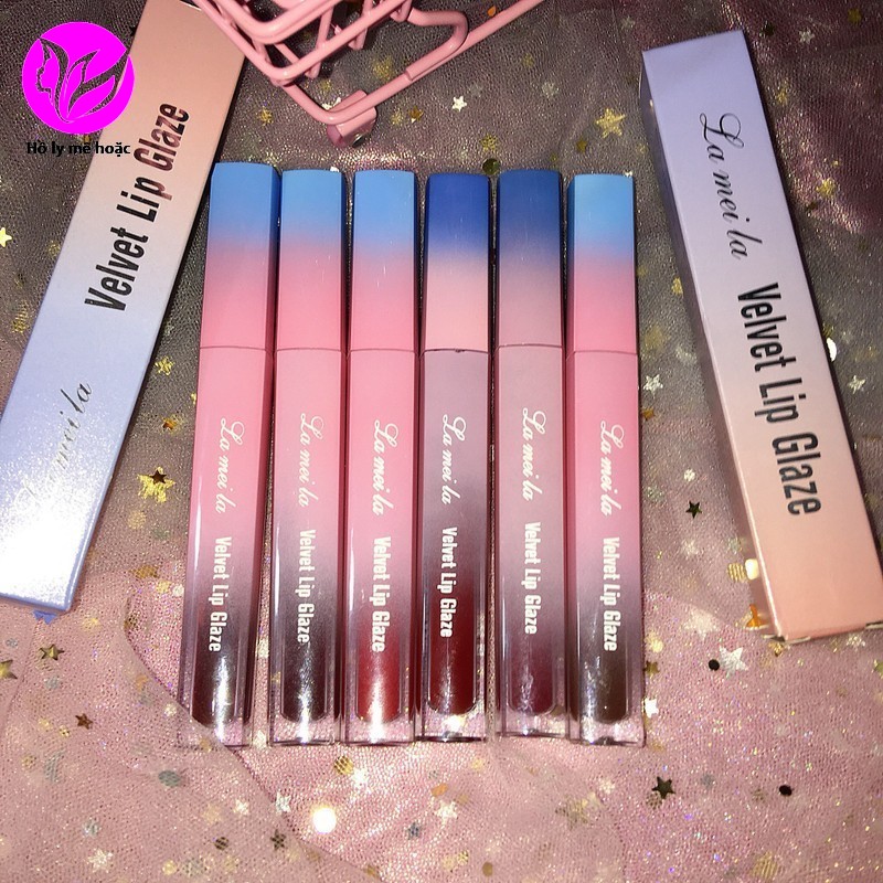 Lameila velvet lip glaze nữ không phai màu son bóng đỏ không thấm nước sexy lip glaze son môi