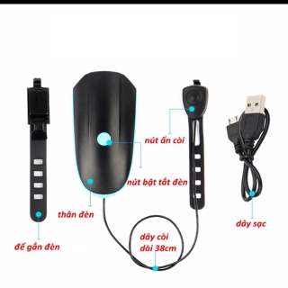 Đèn Còi Xe Đạp Với Ba Chế Độ Chiếu