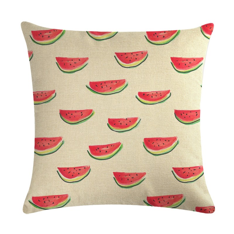 Vỏ Gối In Hình Dưa Hấu 45*45cm Phong Cách Hiện Đại