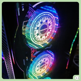 Ốp quạt rgb coolmoon lò phẳn ứng vô cực