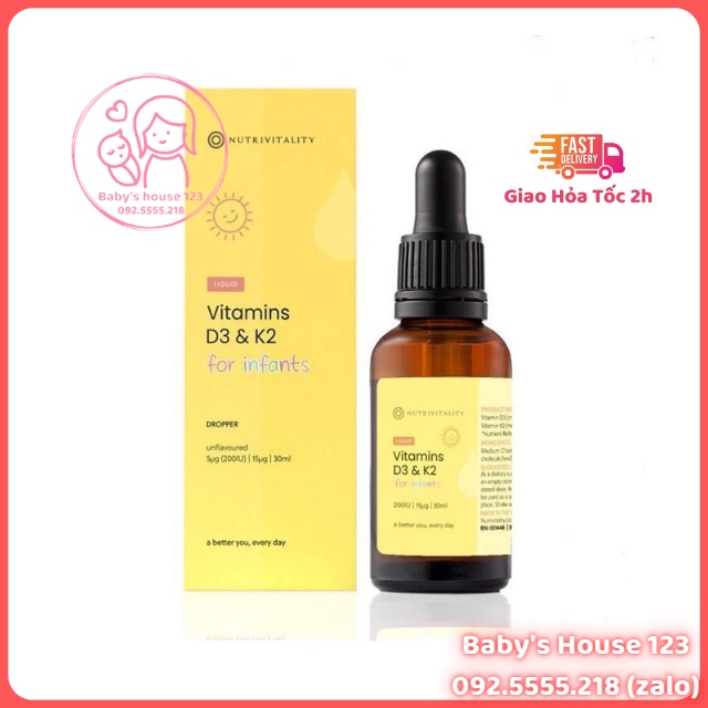 Vitamin D3 K2 MK7 của Anh quốc ( D3K2 / D3&amp;K2 MK7 )