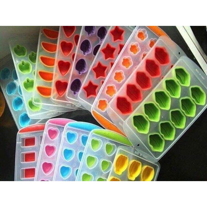 Khuôn Làm Đá Thạch Rau Câu Silicon Cực Đẹp ĐỦ CÁC HÌNH