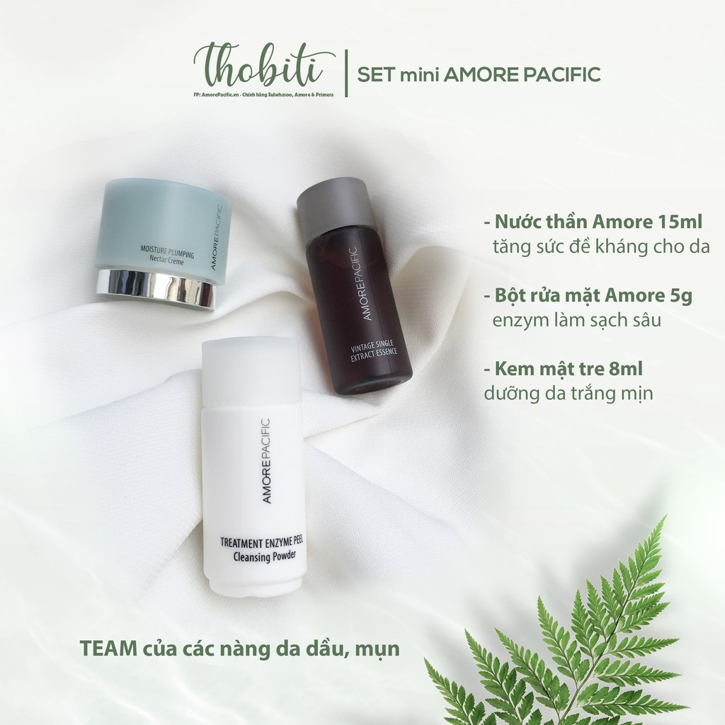 [Set mini] NƯỚC THẦN, KEM TRE, BỘT RỬA MẶT AmorePacific