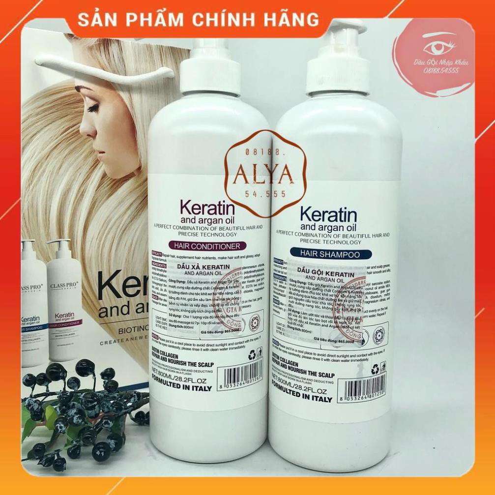 CẶP GỘI XẢ KERATIN CLASS PRO 800ML PHỤC HỒI, KÍCH THÍCH MỌC TÓC|HÀNG CHÍNH HÃNG . .