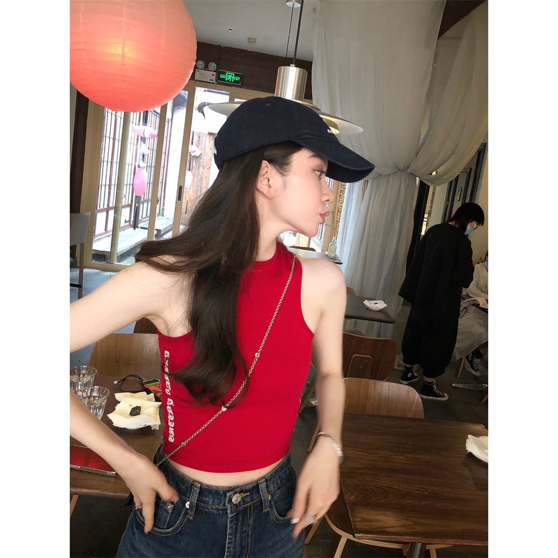 ۩☍Áo Hai Dây Thể Thao Dáng Ôm Phong Cách Mỹ Ngọt Ngào Thời Trang Mùa Hè Hàng Mới Dành Cho Bạn Nữ