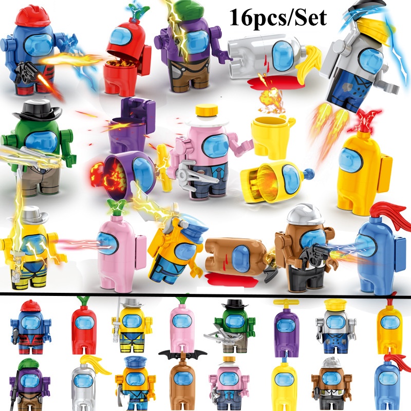 Bộ 16 Khối Lego Hình Among Us