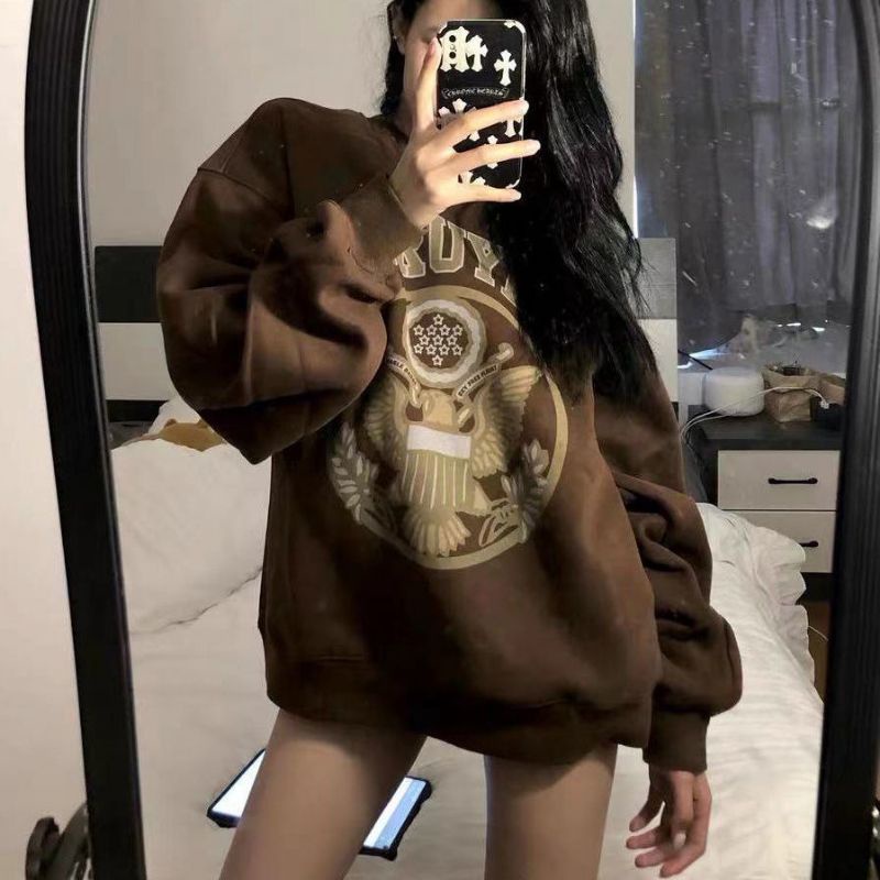 ÁO NỈ SWEATER LOẠI LÓT NỈ IN HÌNH HOẠ TIẾT