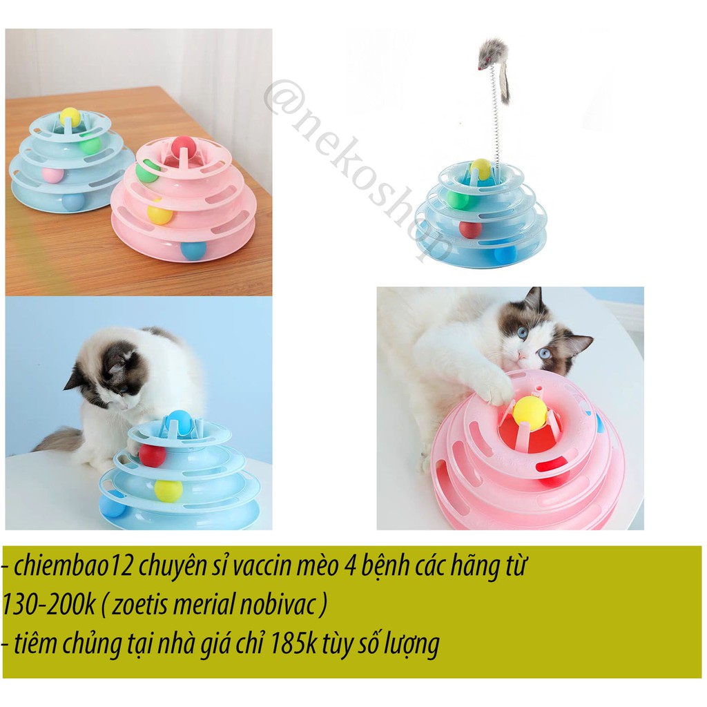 tháp bóng 4 tầng cho mèo ( màu random )