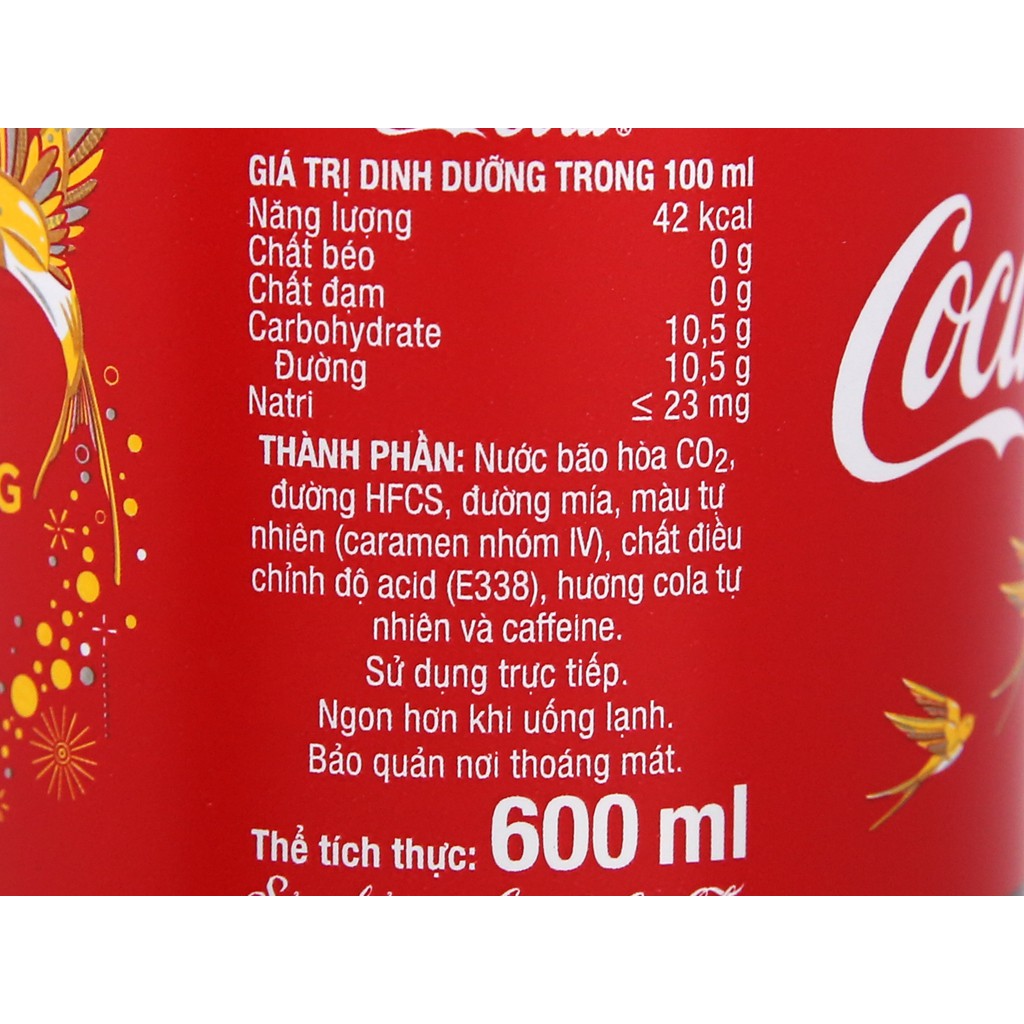 Lốc 6 chai nước ngọt Coca Cola 600ml