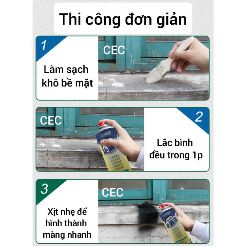 Bình Xịt chống thấm Công nghệ Nhật Bản - Chai xịt chống dột đa năng 450mL - Shop CEC