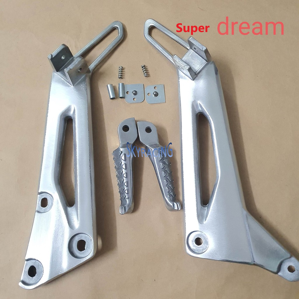 Combo Pát Gác Chân Và Gác Chân Sau Nhôm Siêu Cứng Gắn Cho Xe Super Dream