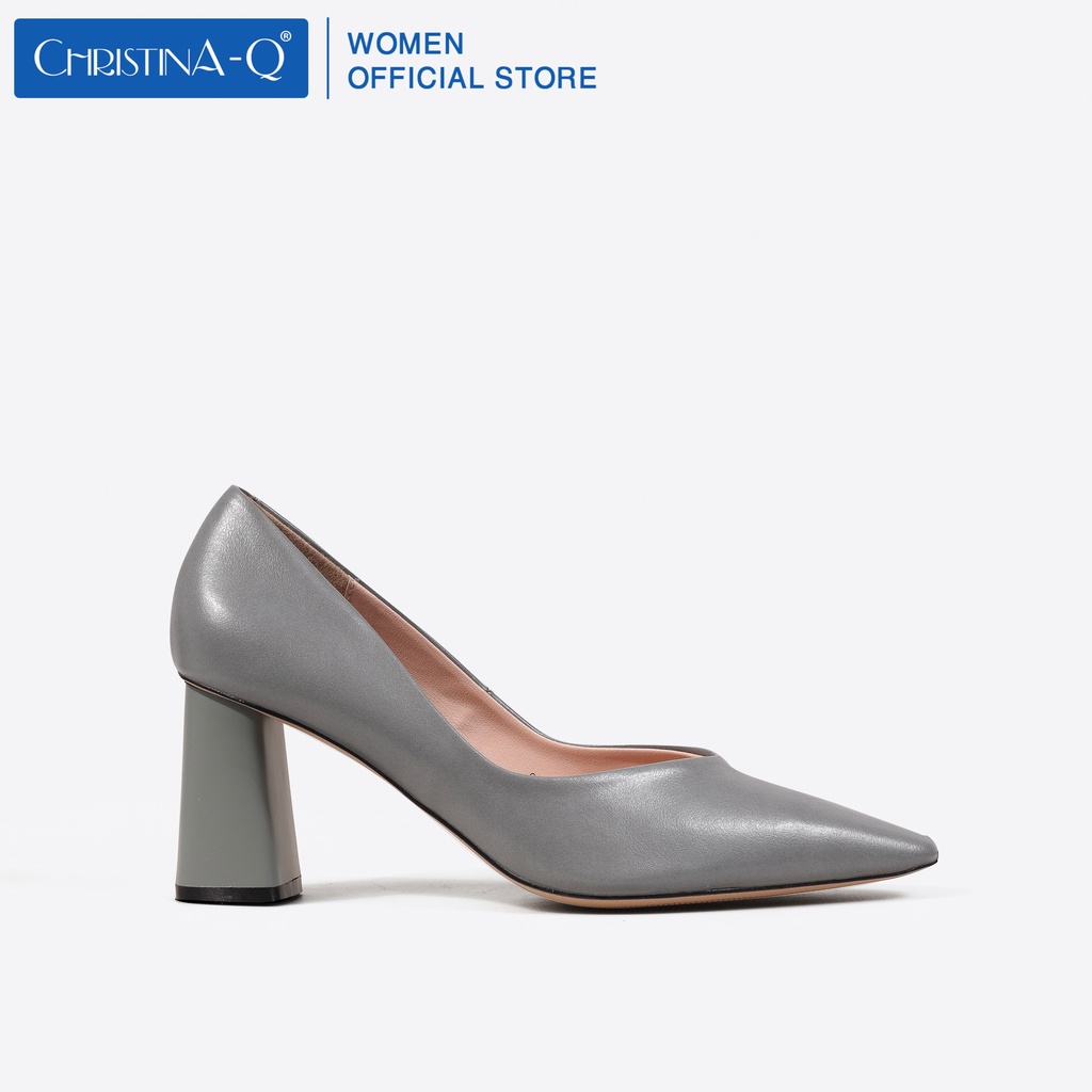 Giày nữ cao gót bít mũi vuông ChristinA-Q GBV076