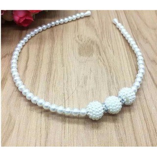 Bờm cài tóc hạt ngọc trắng lấp lánh