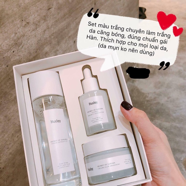 Set Huxley Trắng da 3 Korea Chính hãng