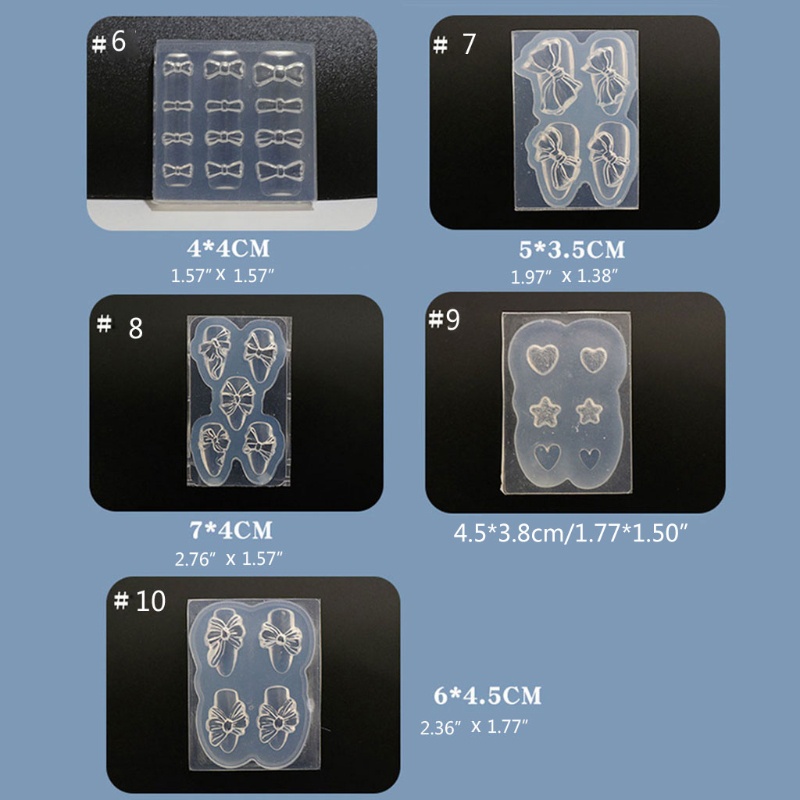 Khuôn silicon tạo hình cho các phụ kiện trang trí móng DIY đa năng tiện dụng