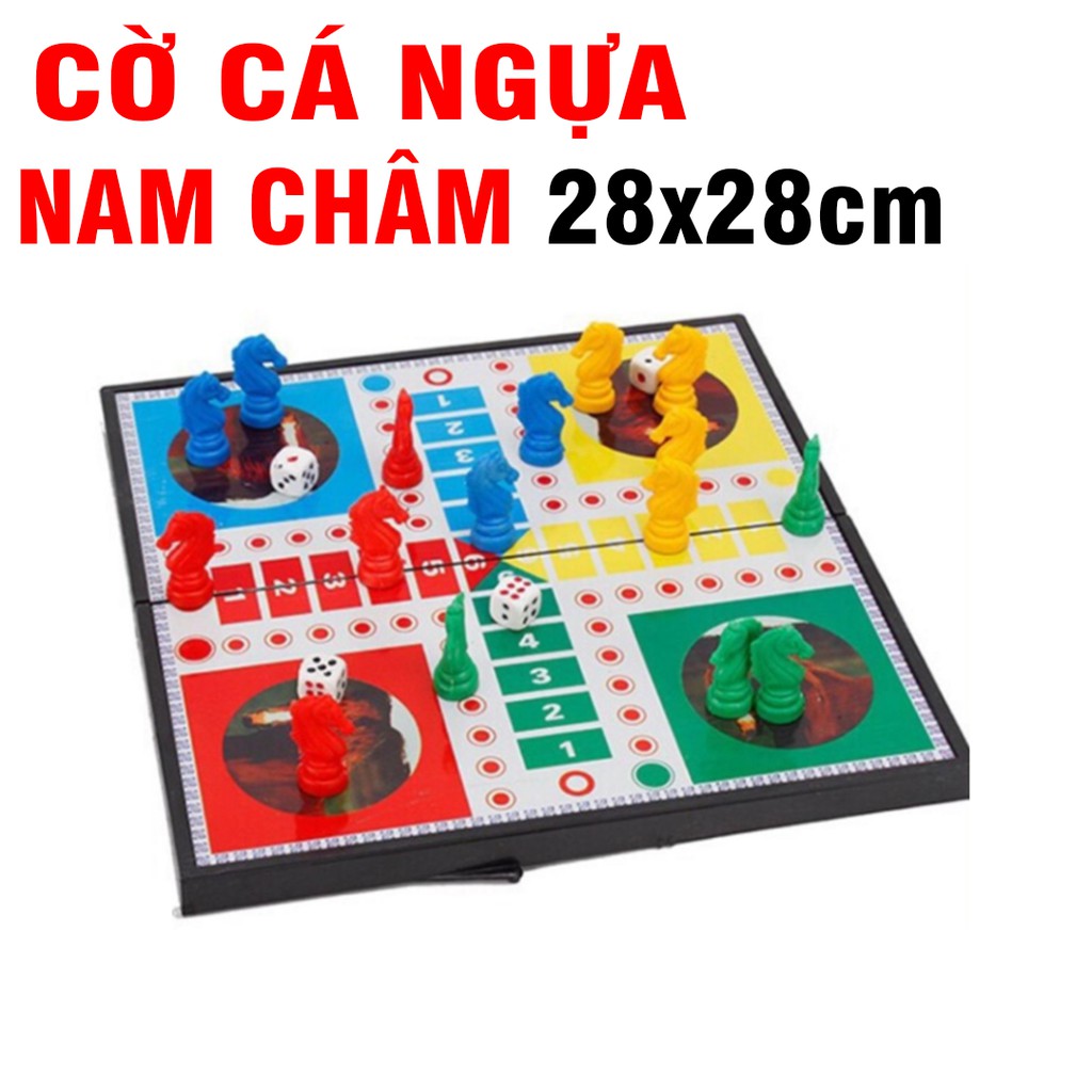 Bộ bàn cờ Cá Ngựa nam châm 28cm x 28cm