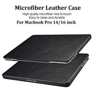 Vỏ Da Mỏng Bảo Vệ Chống Sốc Chống Trầy Xước Phong Cách Cổ Điển Cho Macbook Pro 14/16 inch