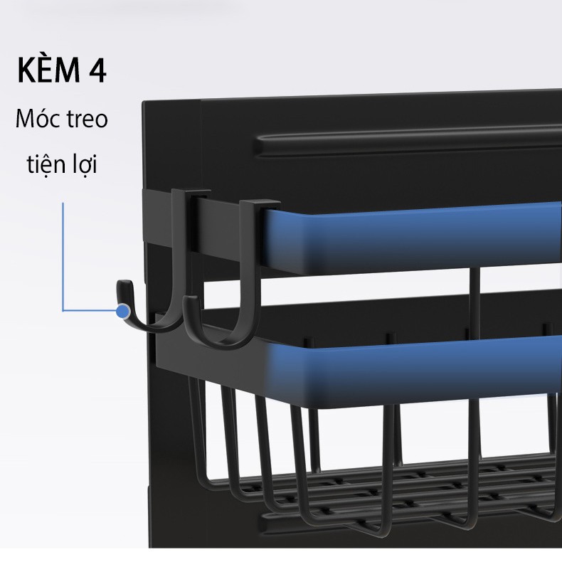 Giá kệ treo tủ lạnh hít nam châm chắc chắn Kệ đa năng Thép carbon Vando