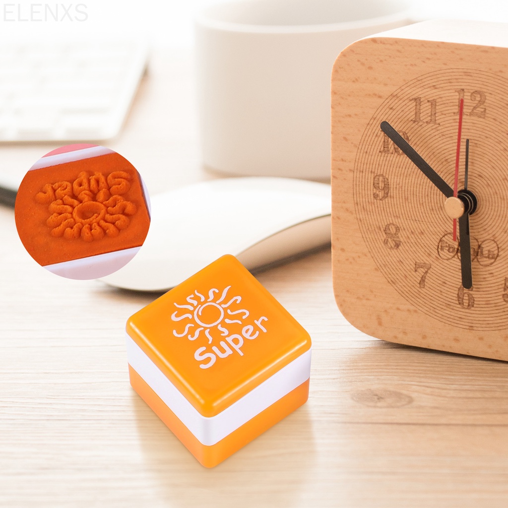 Set 6 con dấu in chữ tiếng anh hoạt hình cho bé