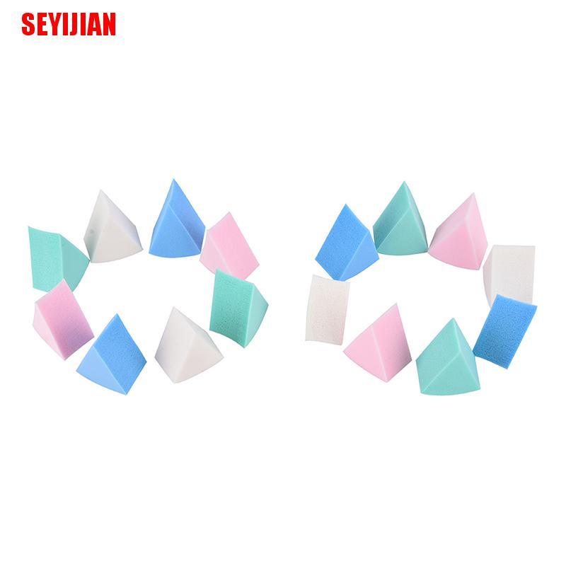 Set 8 Mút Rửa Mặt Hình Tam Giác Mềm Mại Tiện Dụng