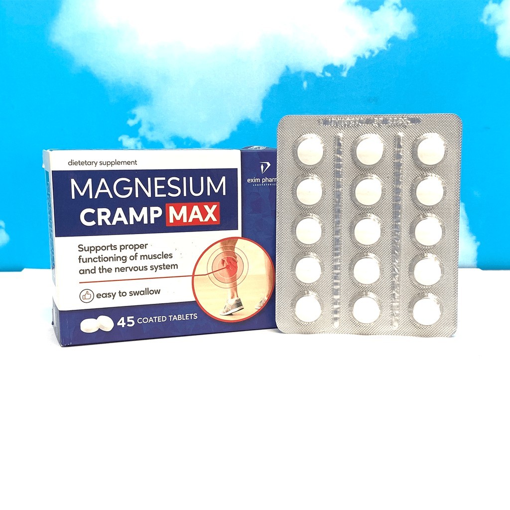 Viên Uống Phòng Chống Co Cơ Chuột Rút Magnesium Cramp Max 45 Viên [ Nhập Khẩu Balan ]