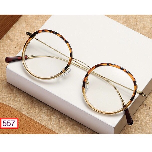 MẮT KÍNH GỌNG CẬN FORM TRÒN TIỂU THƯ KIM LOẠI CÓ VIỀN 557 DỄ THƯƠNG | BigBuy360 - bigbuy360.vn