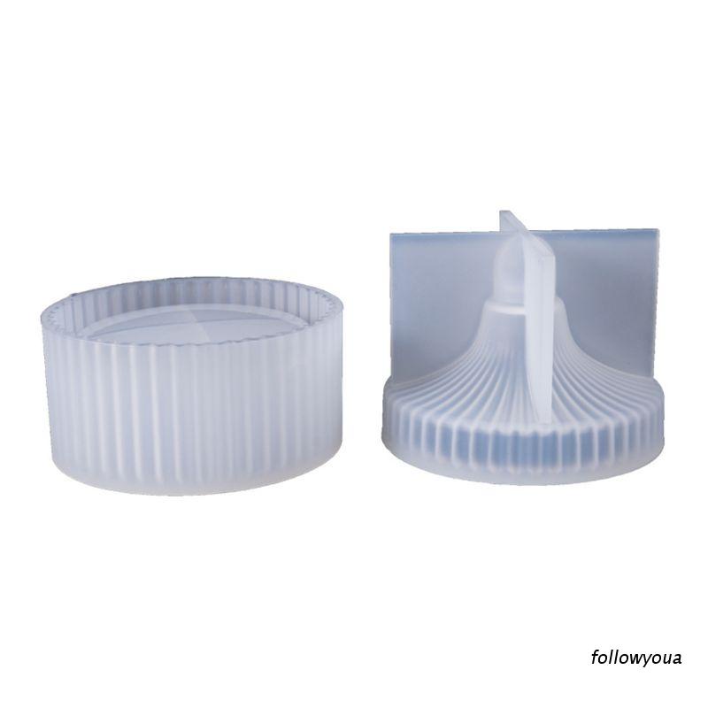 Khuôn Silicone Làm Hộp Đựng Trang Sức Hình Tròn Họa Tiết Sọc