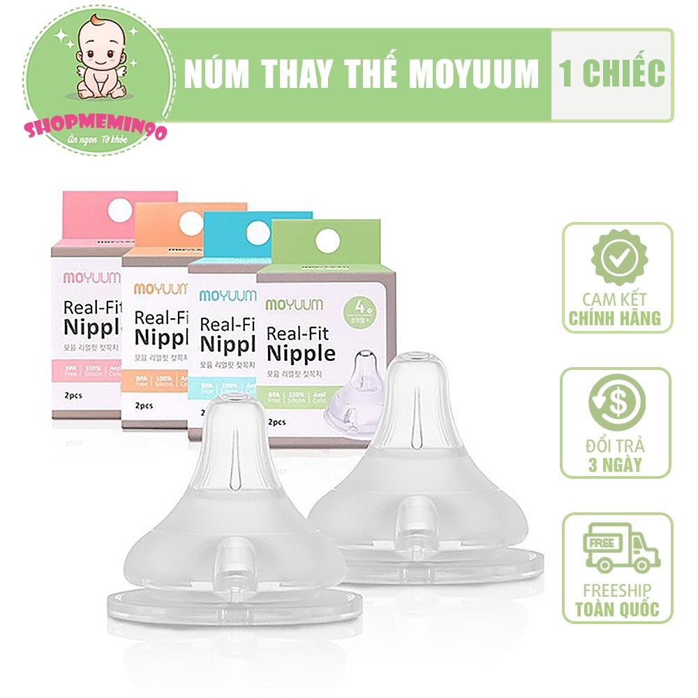 Núm thay thế bình sữa moyuum Hàn quốc số 2-3-4 (1 núm)
