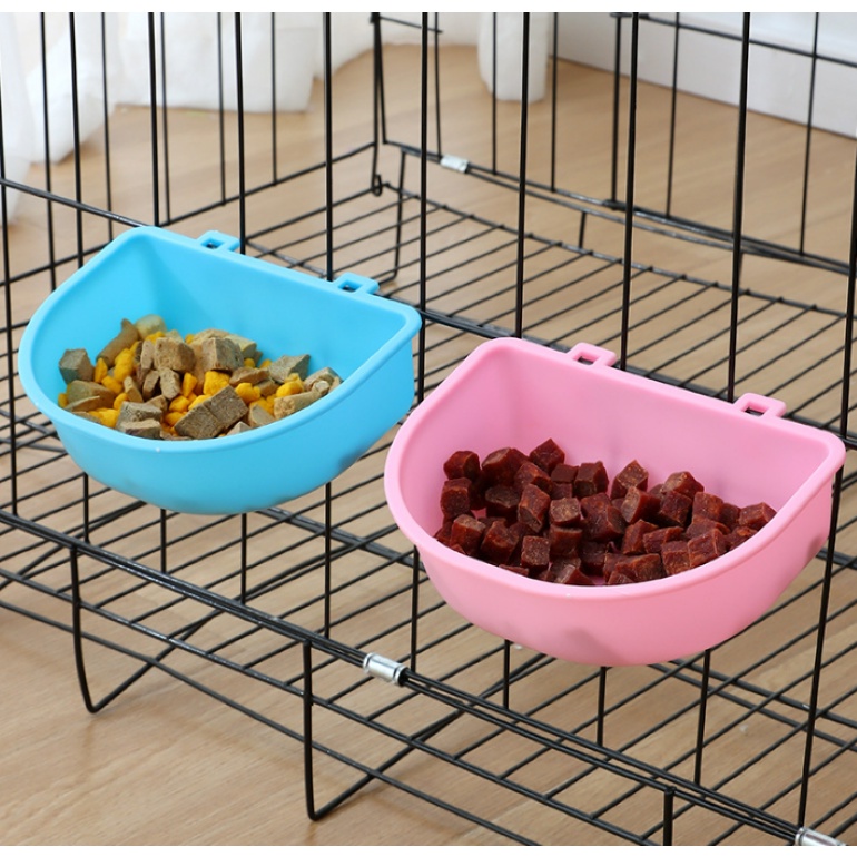 Chén gắn chuồng cho Chó Mèo bằng nhựa - Love pets shop