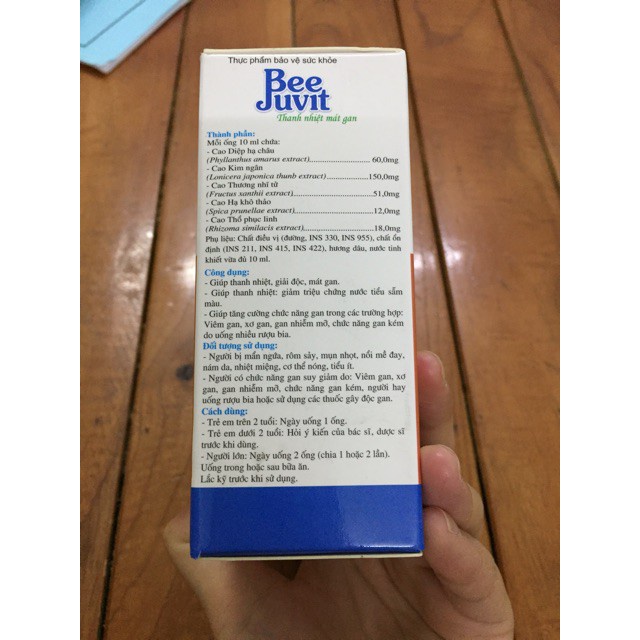 Bee Juvit Thanh Nhiệt Mát Gan - Hỗ trợ tăng cường chức năng giải độc gan