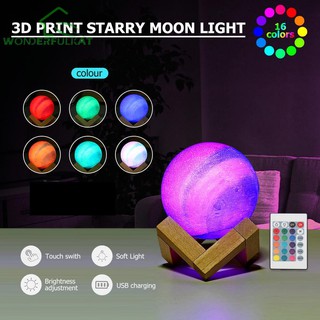 Đèn ngủ mặt trăng 3D độc đáo