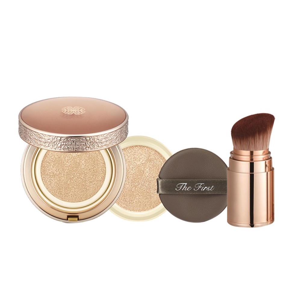 [𝔅𝔢𝔢❅] Phấn Nước Tinh Chất Vàng OHUI The First Ampoule Cover Cushion SPF50+/PA+++ #02 15gr+15gr (gồm Cọ) [𝔅𝔢𝔢❅]