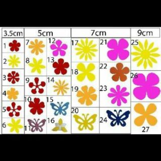 Combo hoa lá, thân cây dập sẵn