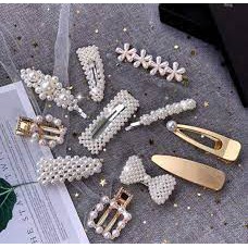 Set 20 Kẹp Tóc Hợp Kim Đính Đá Xinh Xắn Cho Nữ