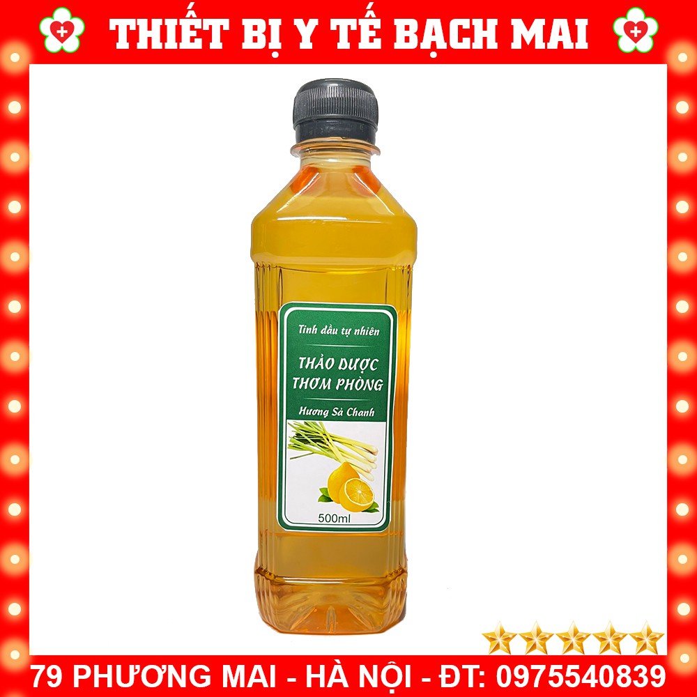 Tinh Dầu Sả Chanh 500ml - Lau Sàn Đuổi Muỗi, Côn Trùng, Thơm Phòng