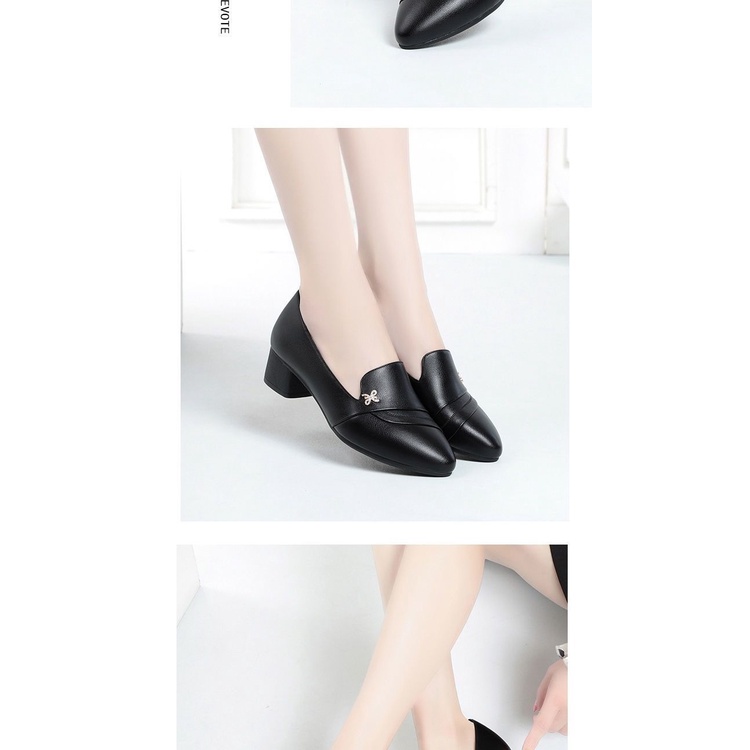 Giày Da Mềm Đế Mềm Thời Trang Năm 2021 Cho Nữ Trung Niên