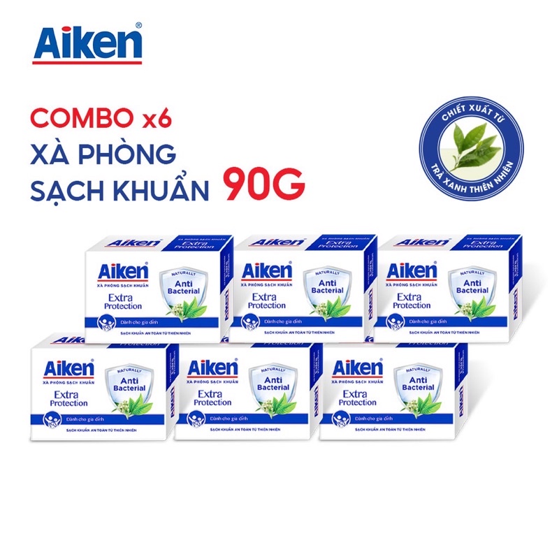 Combo 6 cục xà bông Aiken