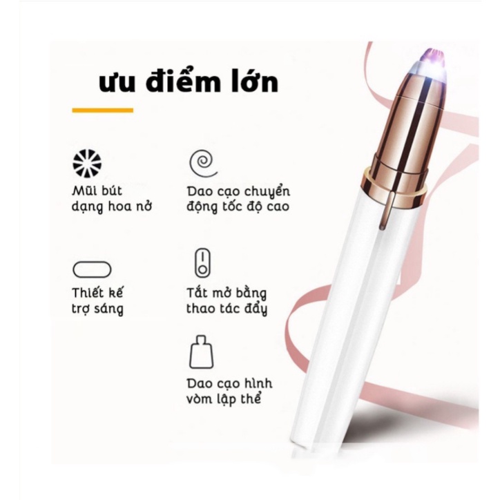 Bút Tỉa Lông Mày Mini Bỏ Túi Cao Cấp - Dụng Cụ Tẩy Lông Mày Mini Tự Động - Bảo Hành 12 Tháng