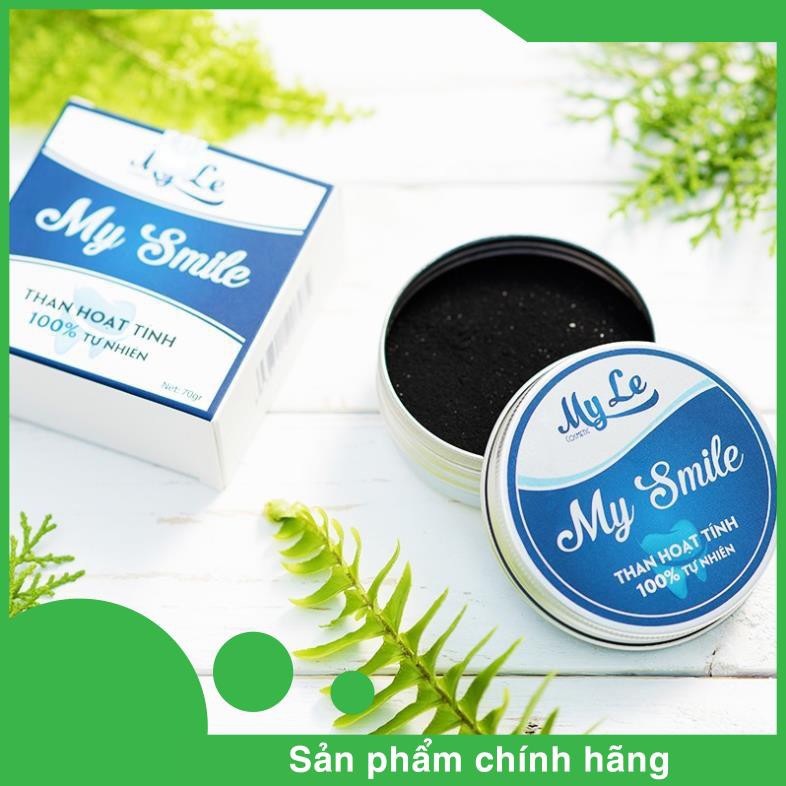 Trắng răng than hoạt tính My Smile(TẶNG BÀN CHẢI, SP CHÍNH HÃNG),bột đánh răng làm trắng răng từ than hoạt tính