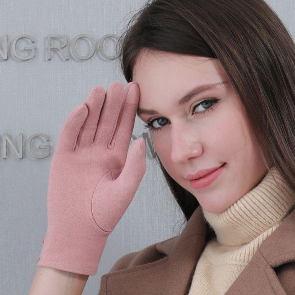Mkeb Găng Tay Nhung Mềm Chống Gió Giữ Ấm Có Thể Chạm Màn Hình Cảm Ứng Thời Trang Đức Bảo Vệ Ngoài Trời