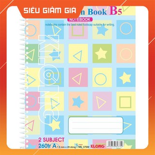 Sổ lx đơn B5 KLong- 260 trang; MS 375M - sỉ ib
