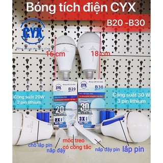 Bóng LED Tích Điện CYX 20W - 30 W