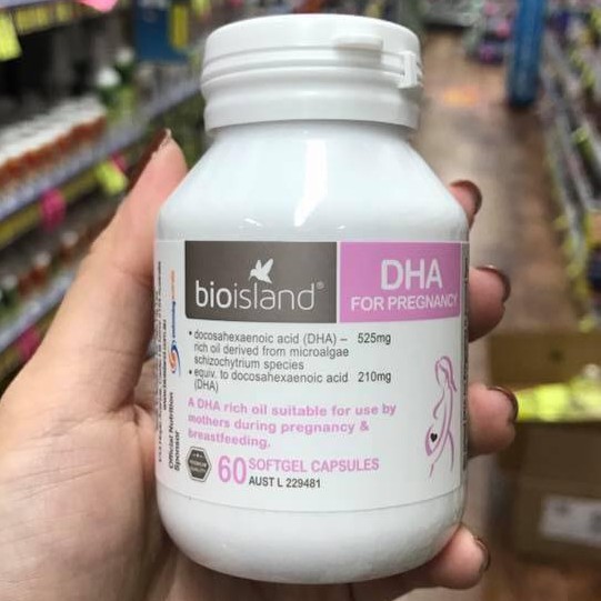 Viên uống Bổ sung DHA cho bà bầu của Úc Bio Island DHA for Pregnancy 60 viên