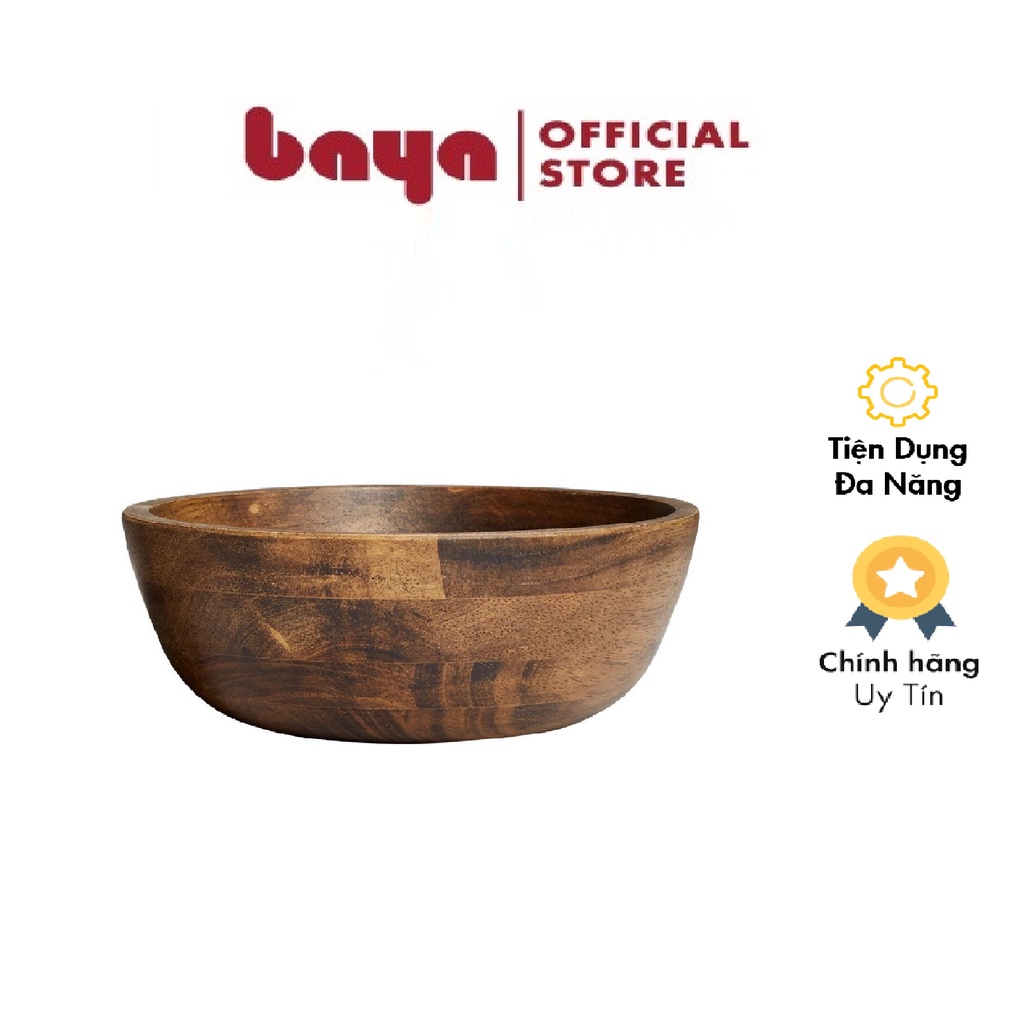 Tô Snack BAYA NAPA 1100297 Gỗ Cao Su Màu Nâu Kích Thước H7xDia17