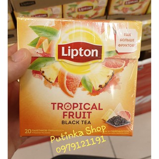[Hàng có sẵn] Trà đen Lipton Nga nhiều vị (hộp 20 túi nhỏ)