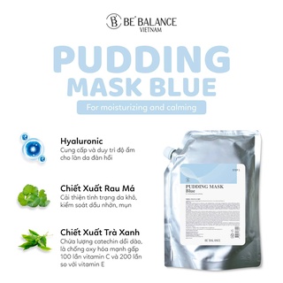 Mặt nạ cấp ẩm Be'Balance Pudding Mask Blue (1000ml)