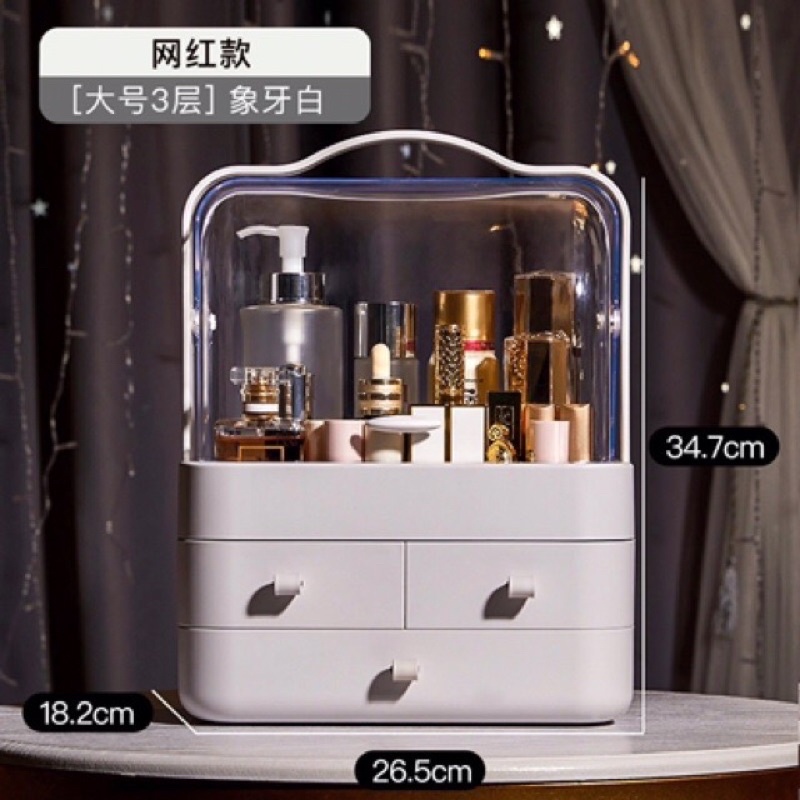 Hộp đựng mỹ phẩm đồ trang điểm, nhập khẩu cao cấp, có quai sách tiện lợis