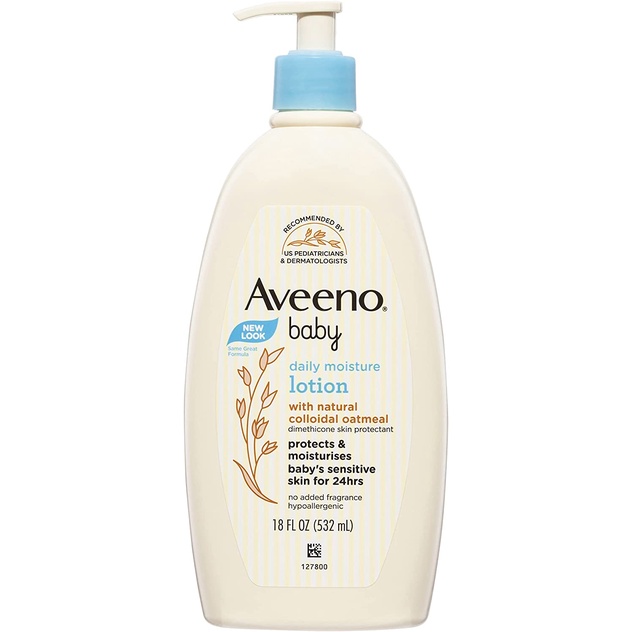 Dưỡng thể giữ ẩm da trẻ em Aveeno Baby Daily Moisture Moisturizing Lotion for Delicate Skin 532ml (Mỹ)